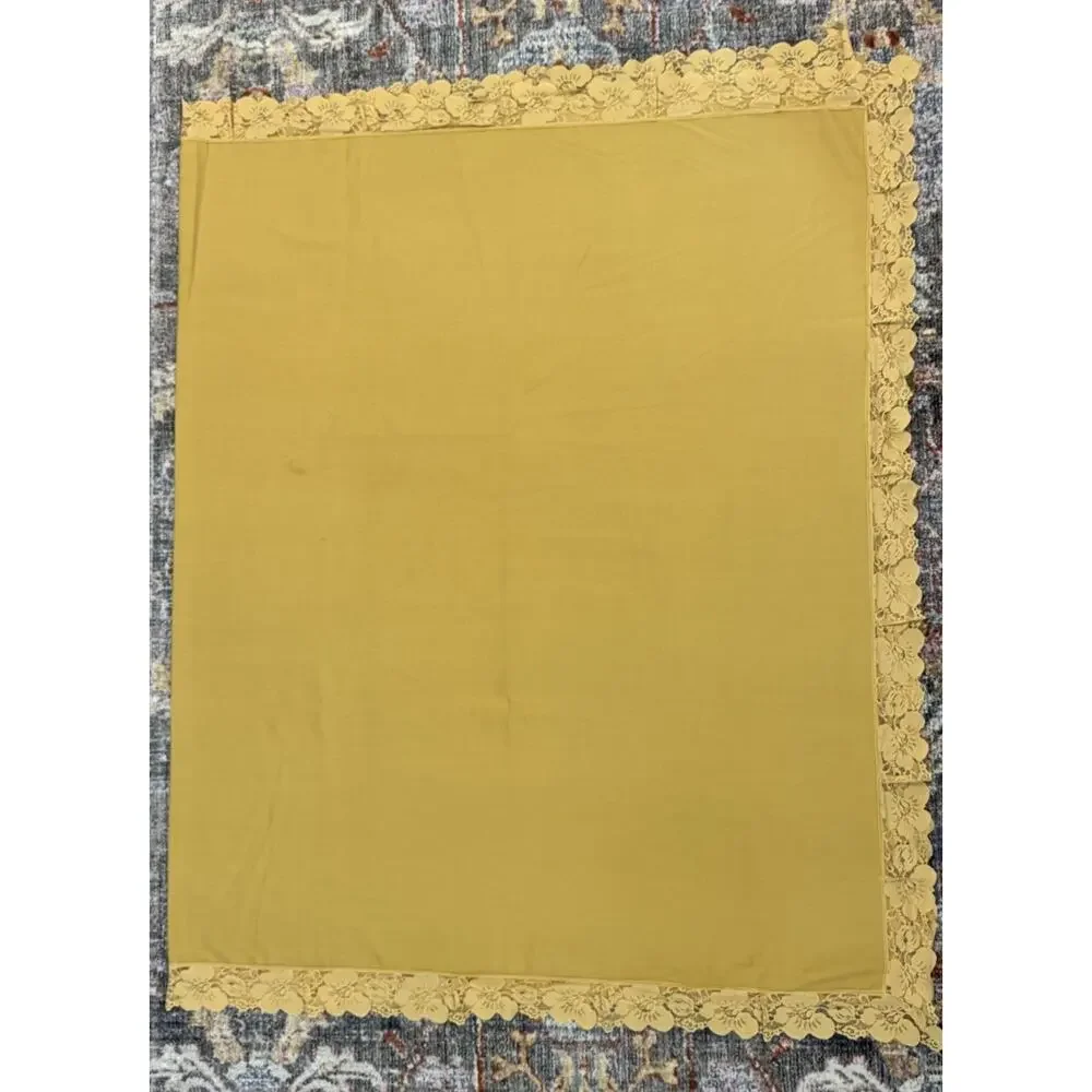 Autumn Gold Handmade Tablecloth 103x65 Large Thanksgiving‎ Harvest Lace